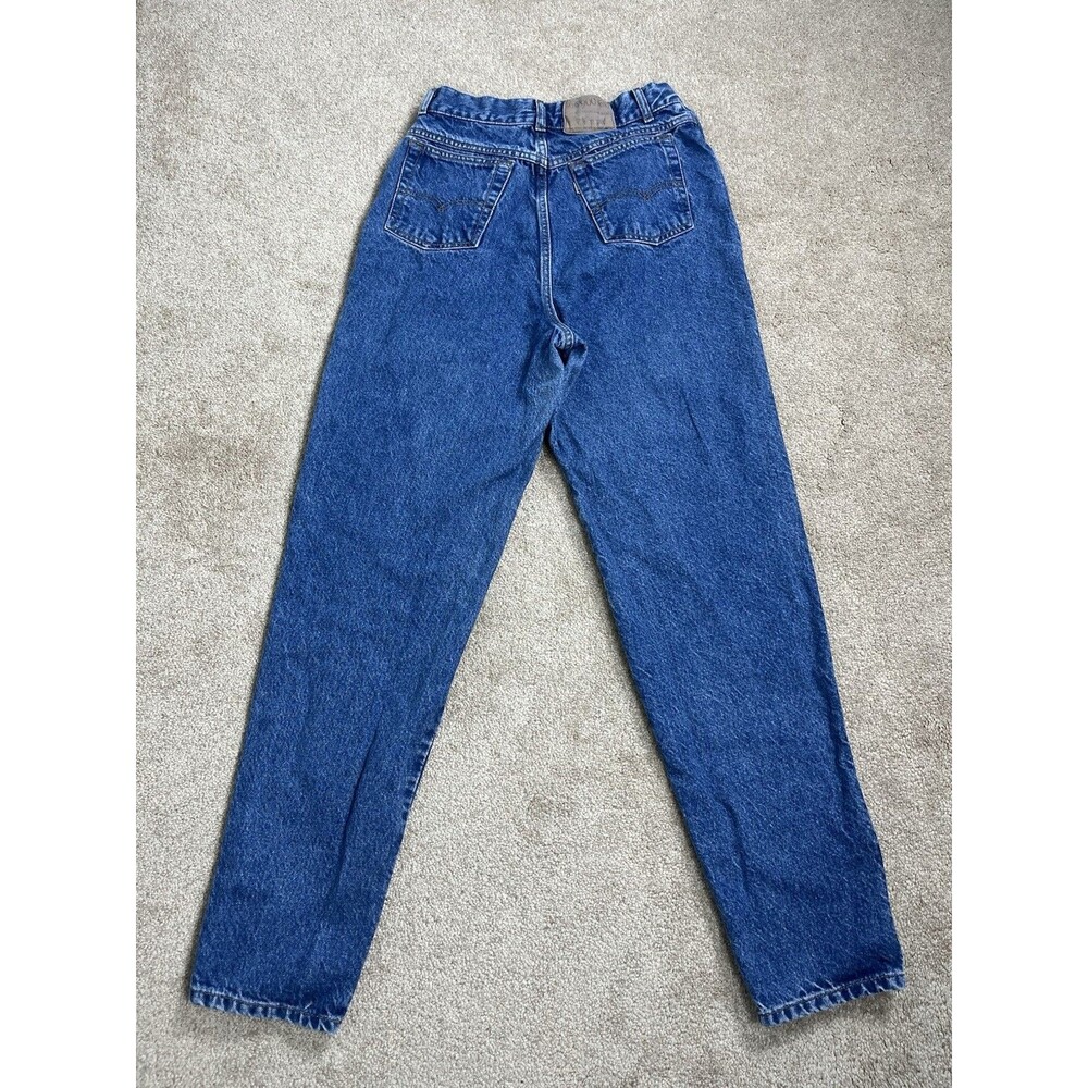 VTG 90s Levis 900 Blank Silver Tab Women 28x30 Tapered Mom Jeans US Fabric Rare - Picture 7 of 12